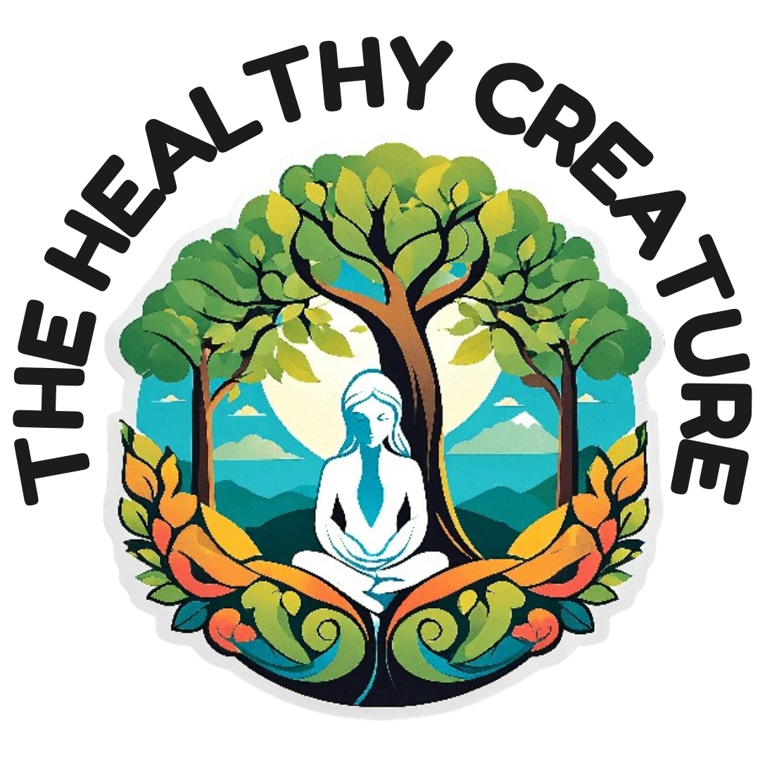 The Healthy creature logo with title on top